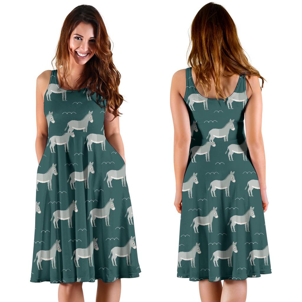 Pattern Print Donkey Dress-grizzshop