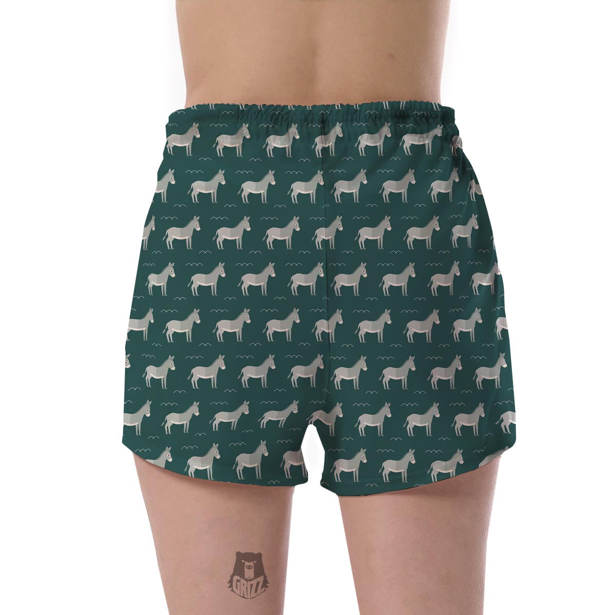 Pattern Print Donkey Women's Shorts-grizzshop