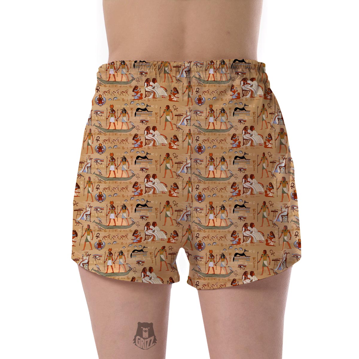Pattern Print Egyptian Women's Shorts-grizzshop