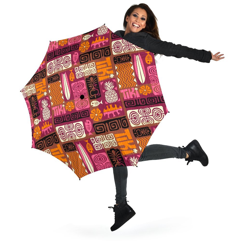 Pattern Print Ethnic Automatic Foldable Umbrella-grizzshop