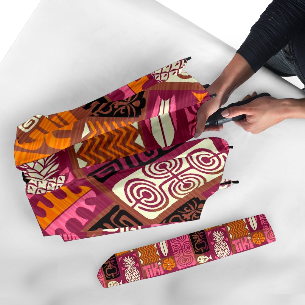 Pattern Print Ethnic Automatic Foldable Umbrella-grizzshop