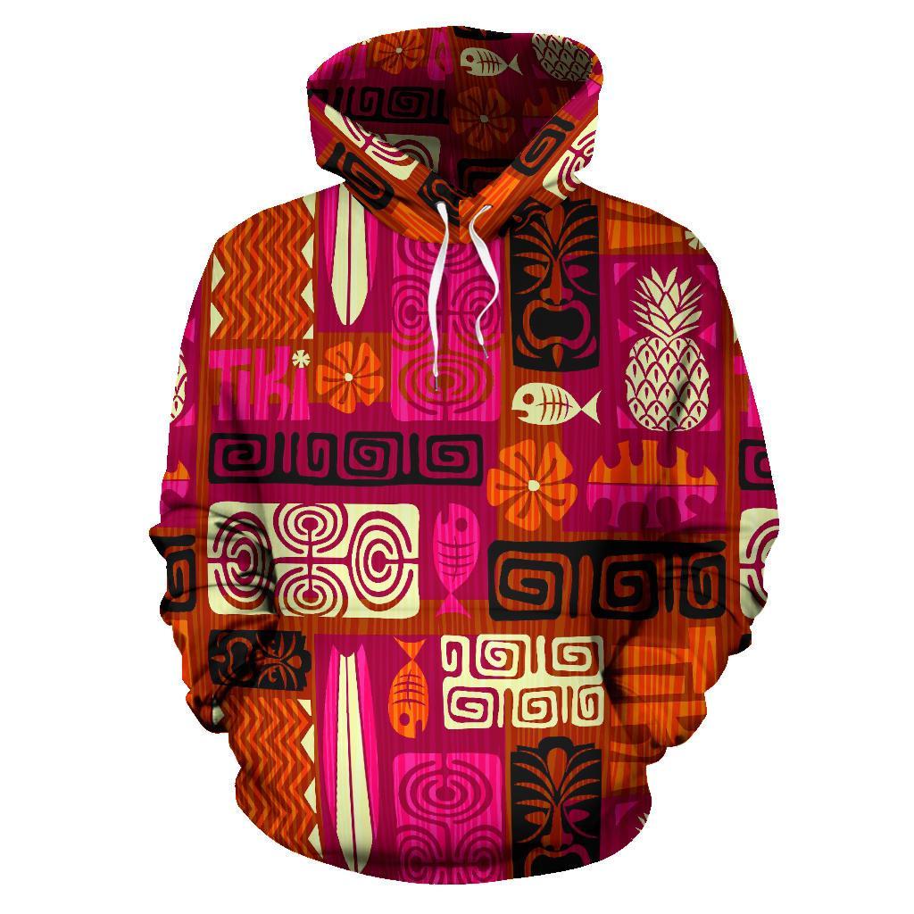 Pattern Print Ethnic Men Women Pullover Hoodie-grizzshop