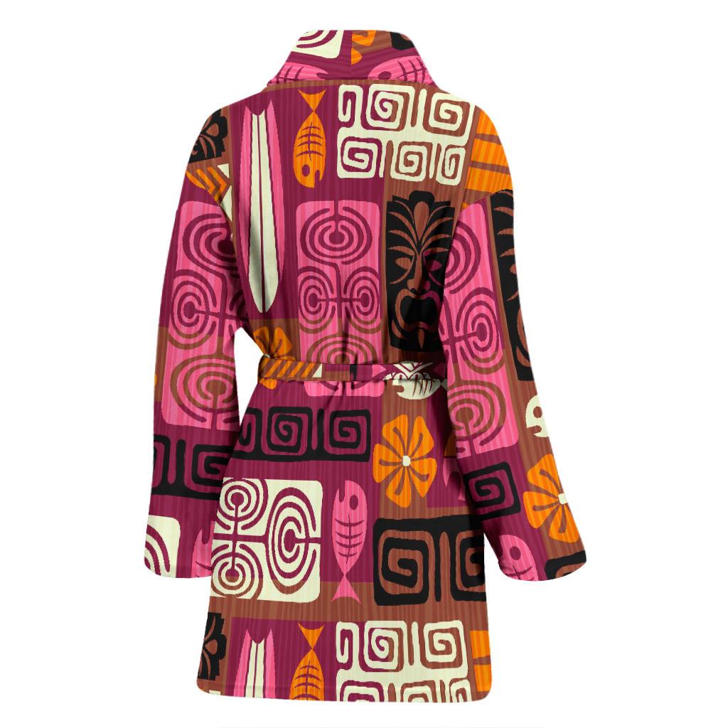 Pattern Print Ethnic Women Long Robe-grizzshop