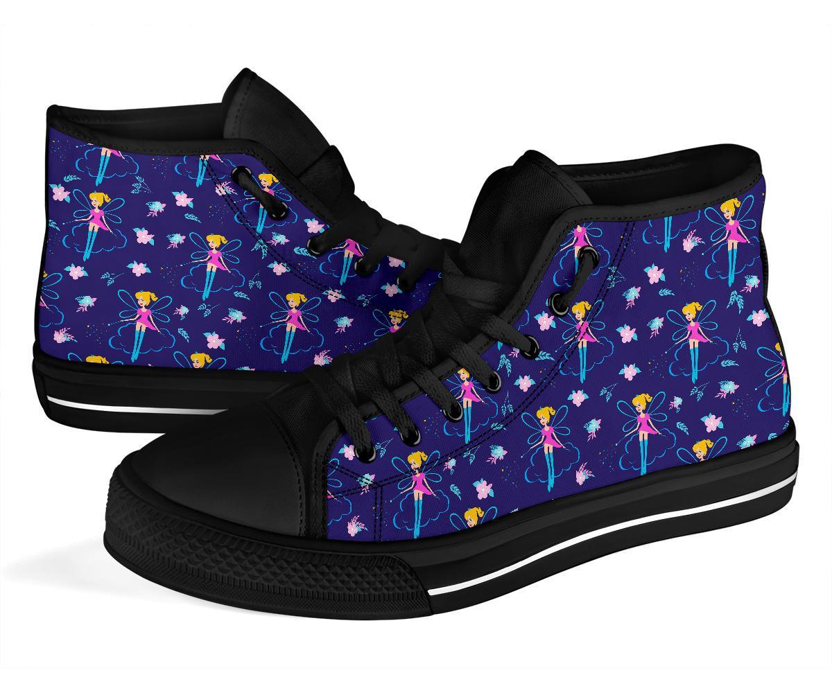 Pattern Print Fairy Men Women's High Top Shoes-grizzshop