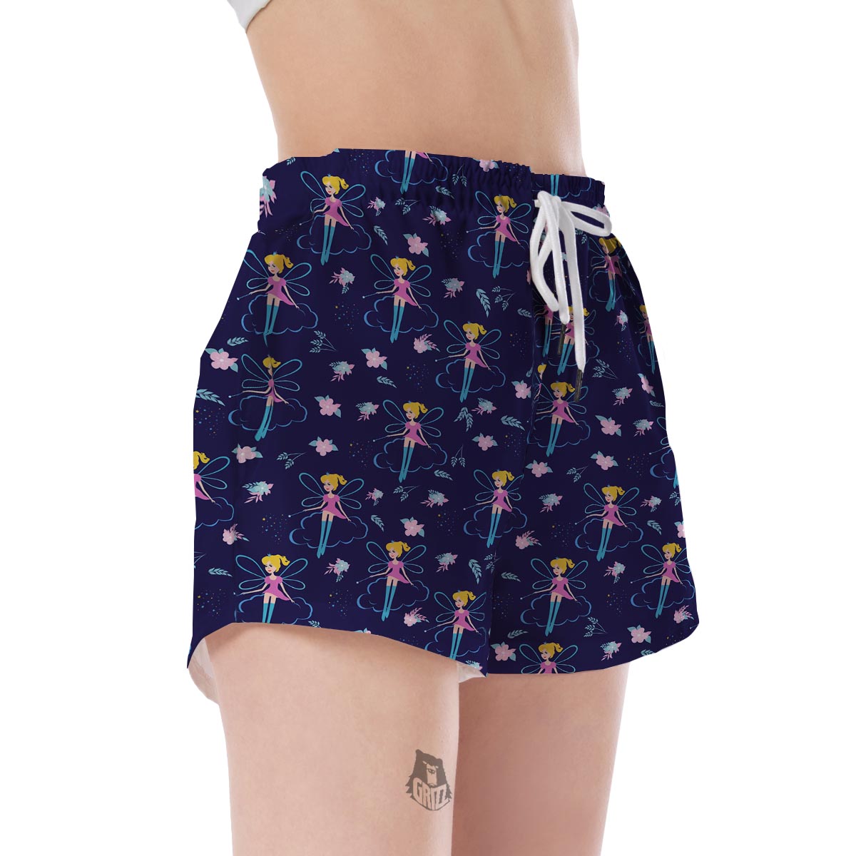 Pattern Print Fairy Women's Shorts-grizzshop
