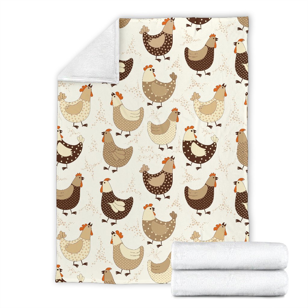 Pattern Print Farm Chicken Hen Blanket-grizzshop