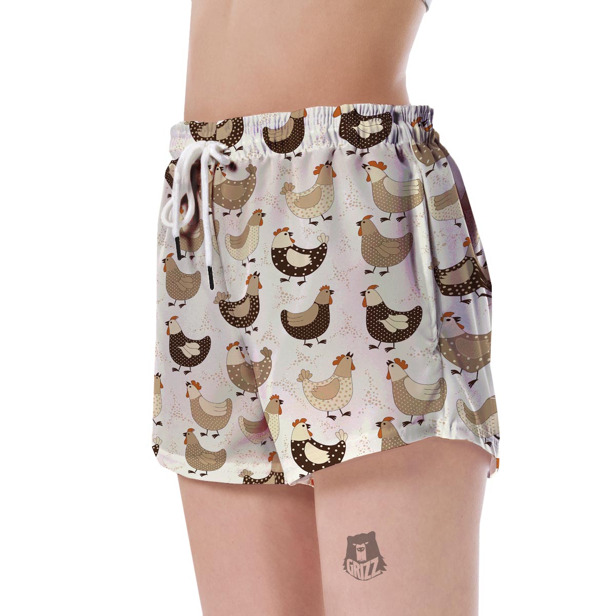 Pattern Print Farm Chicken Hen Women's Shorts-grizzshop