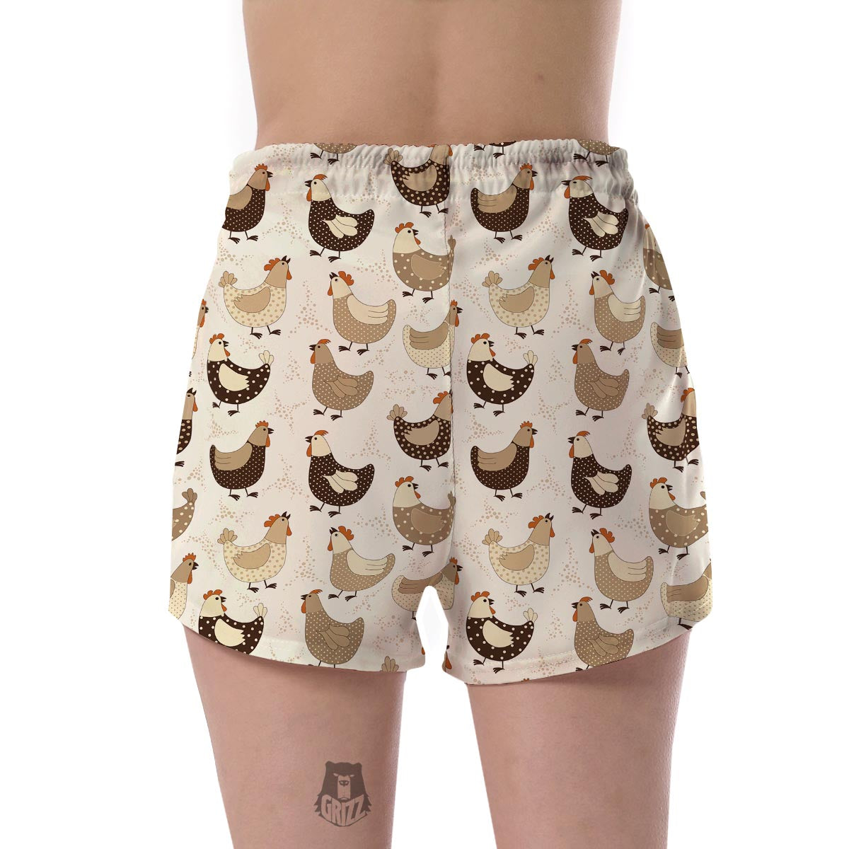 Pattern Print Farm Chicken Hen Women's Shorts-grizzshop