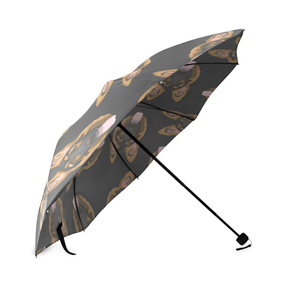 Pattern Print German Shepherd Foldable Umbrella-grizzshop