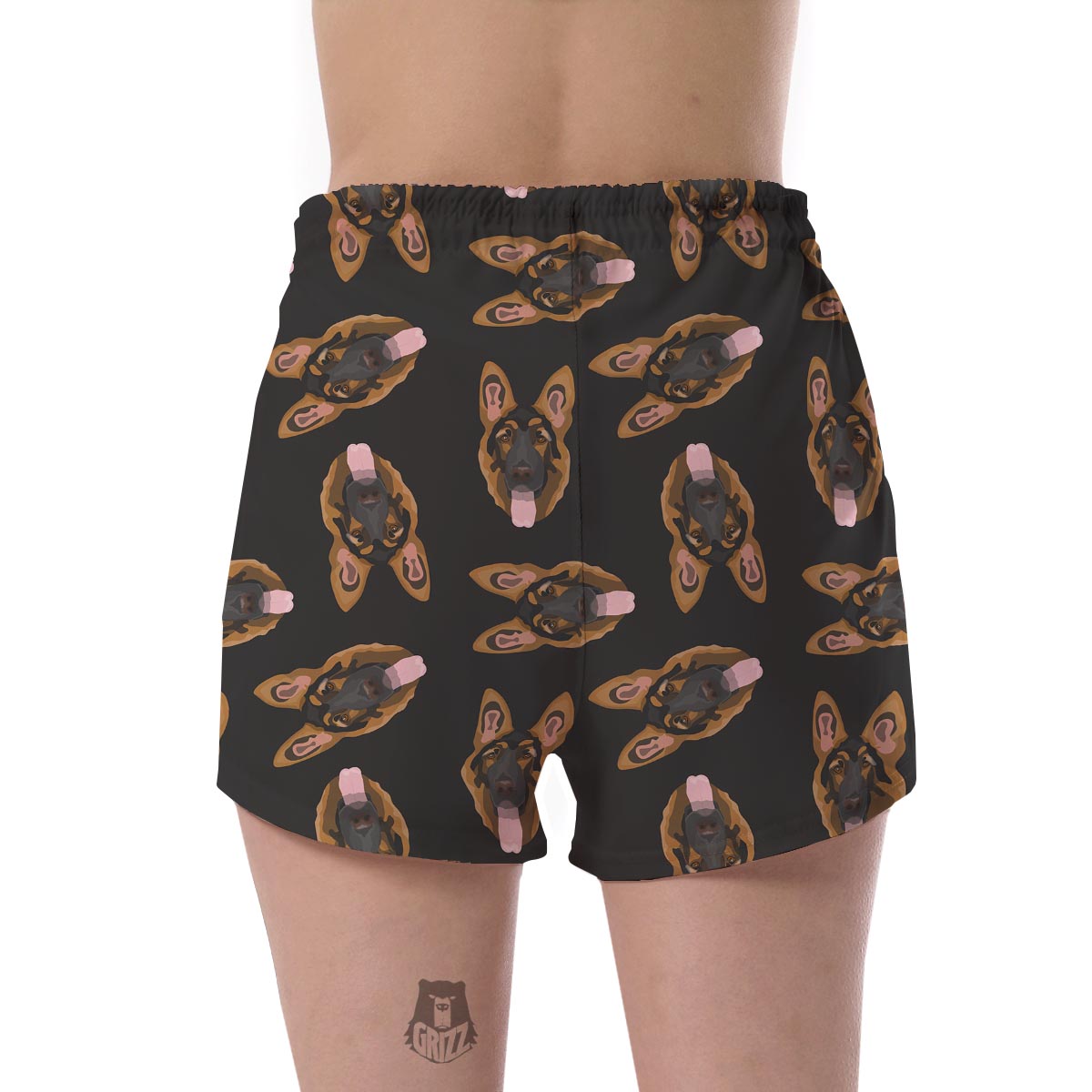 Pattern Print German Shepherd Women's Shorts-grizzshop