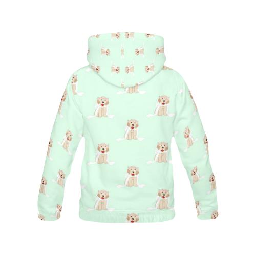 Pattern Print Golden Retriever Men Pullover Hoodie-grizzshop