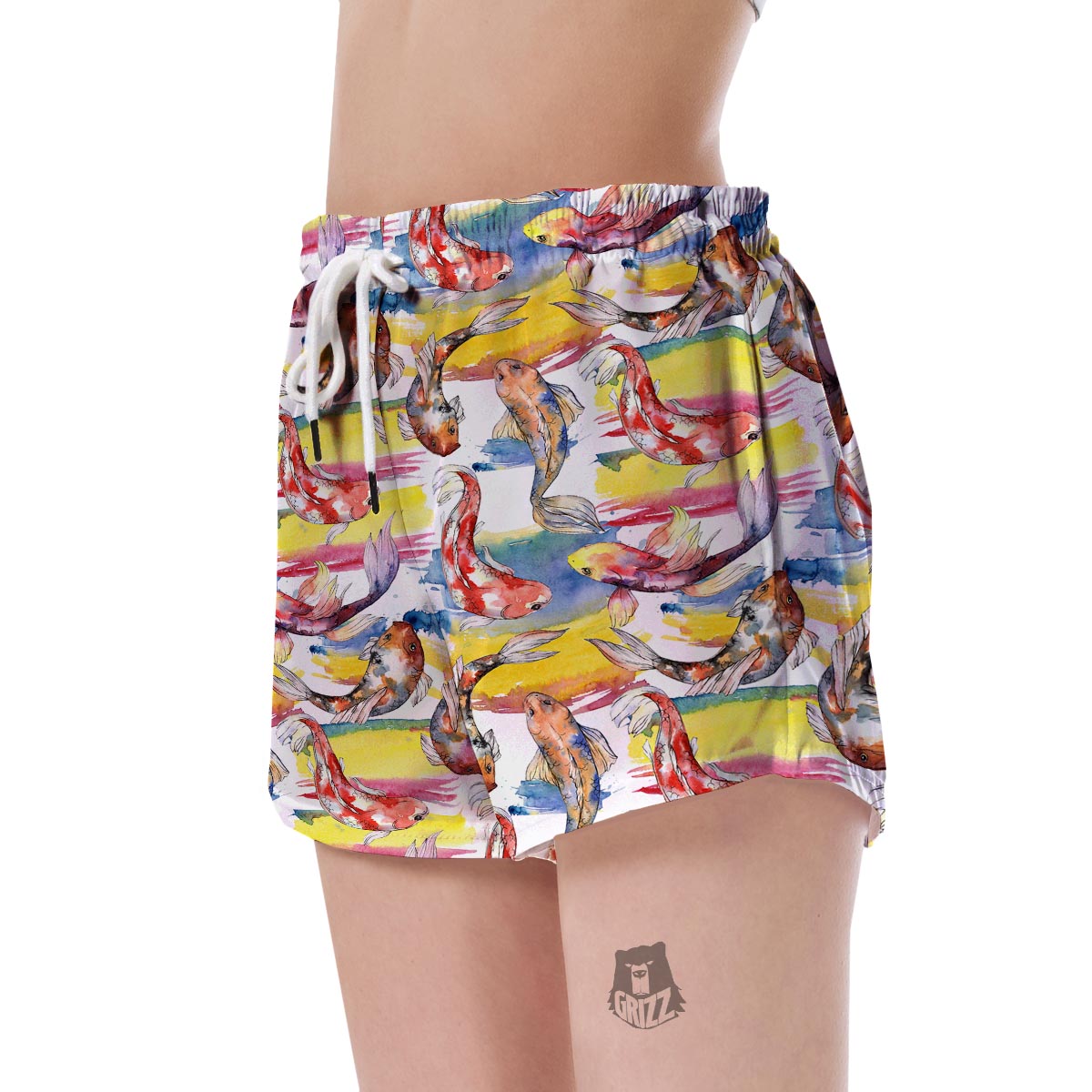 Pattern Print Goldfish Women's Shorts-grizzshop