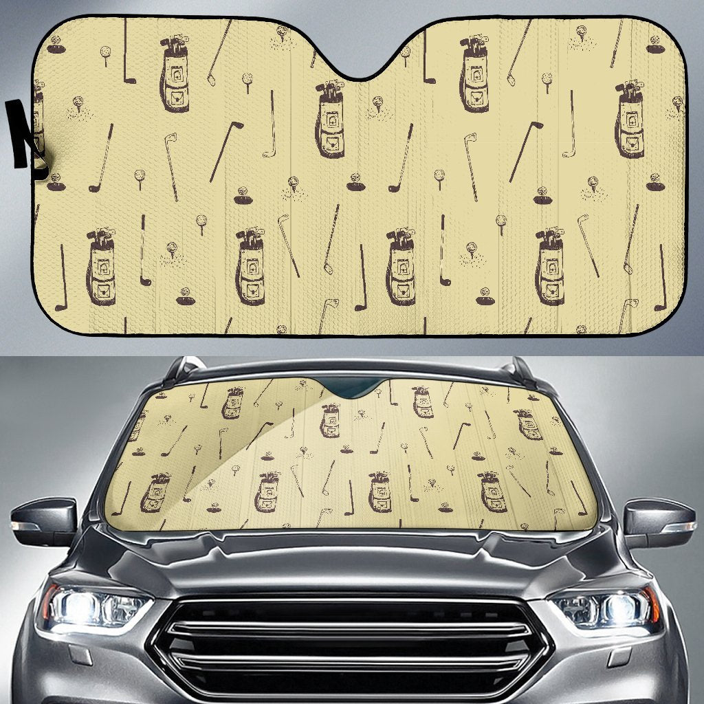 Pattern Print Golf Car Sun Shade-grizzshop