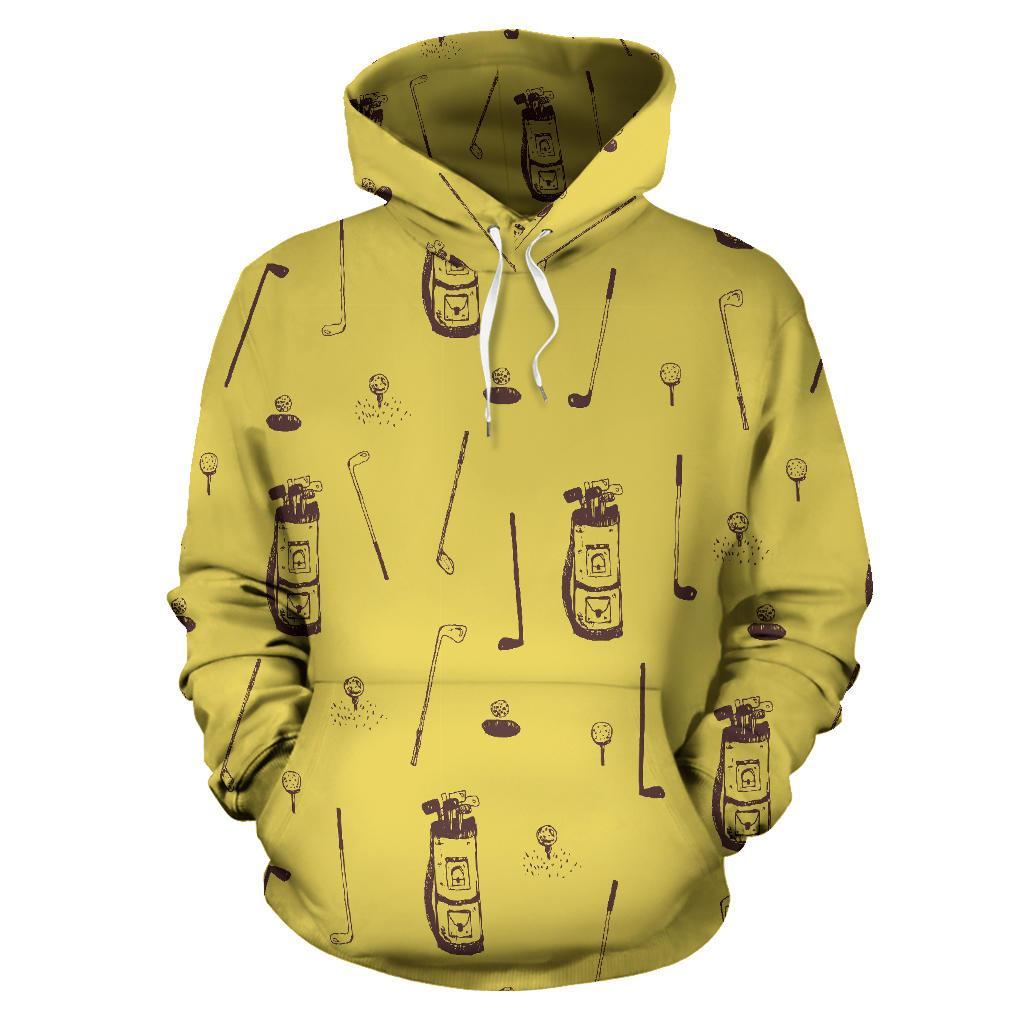 Pattern Print Golf Men Women Pullover Hoodie-grizzshop