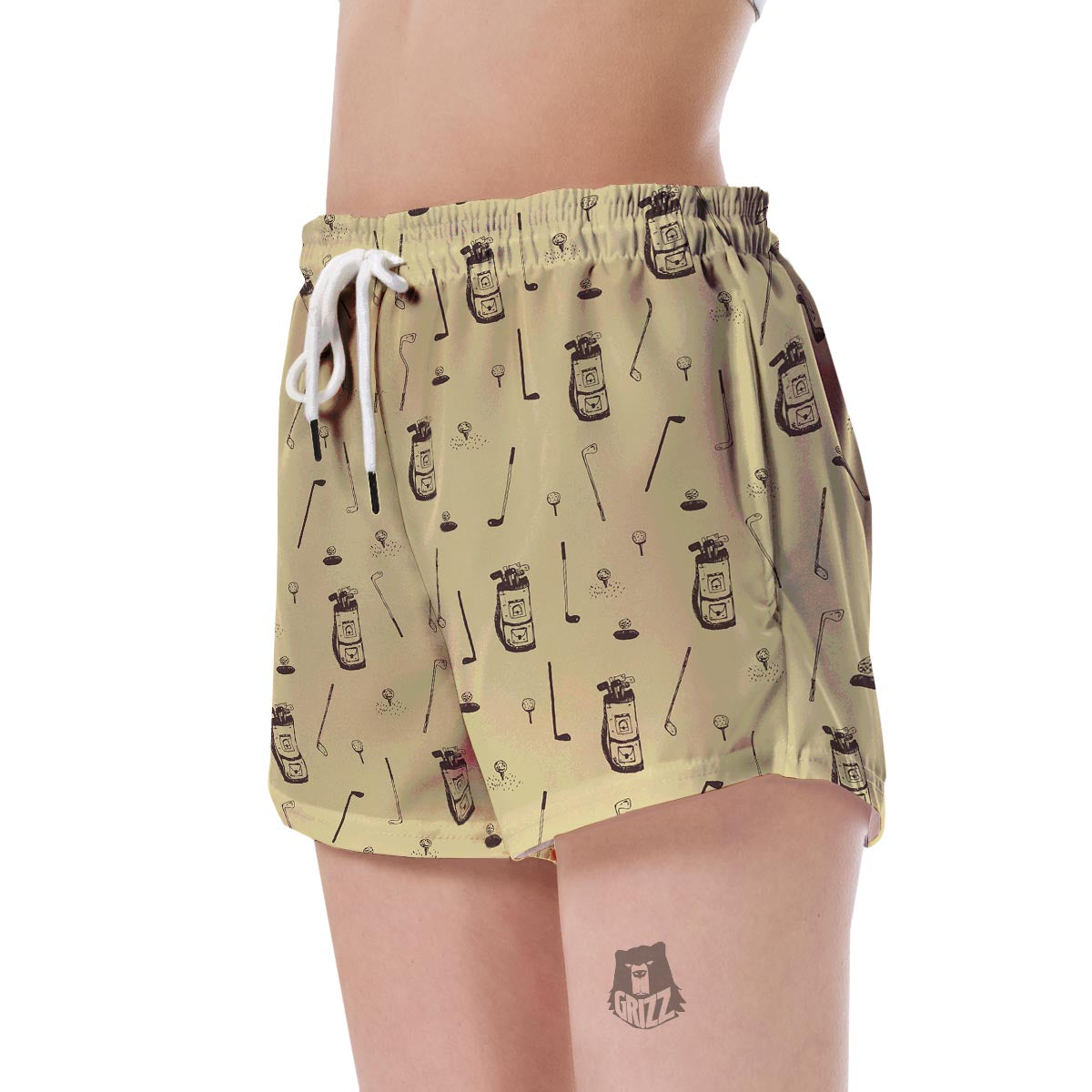Pattern Print Golf Women's Shorts-grizzshop