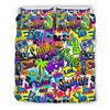 Pattern Print Graffiti Duvet Cover Bedding Set-grizzshop