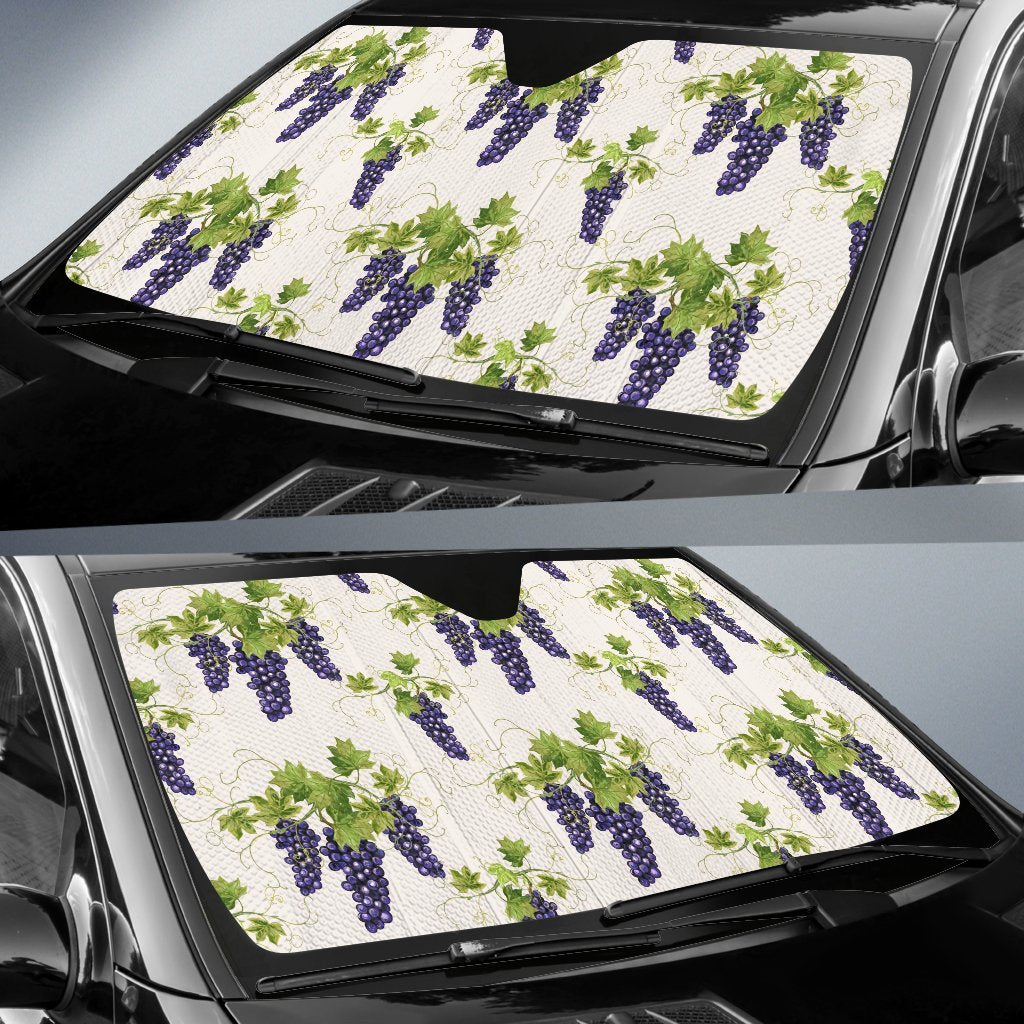 Pattern Print Grape Wine Car Sun Shade-grizzshop
