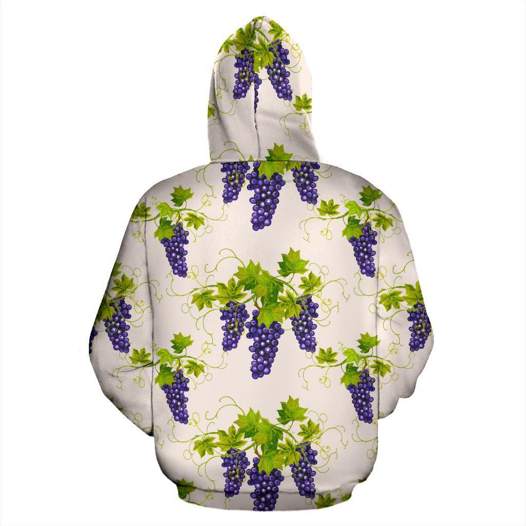 Pattern Print Grape Wine Men Women Pullover Hoodie-grizzshop