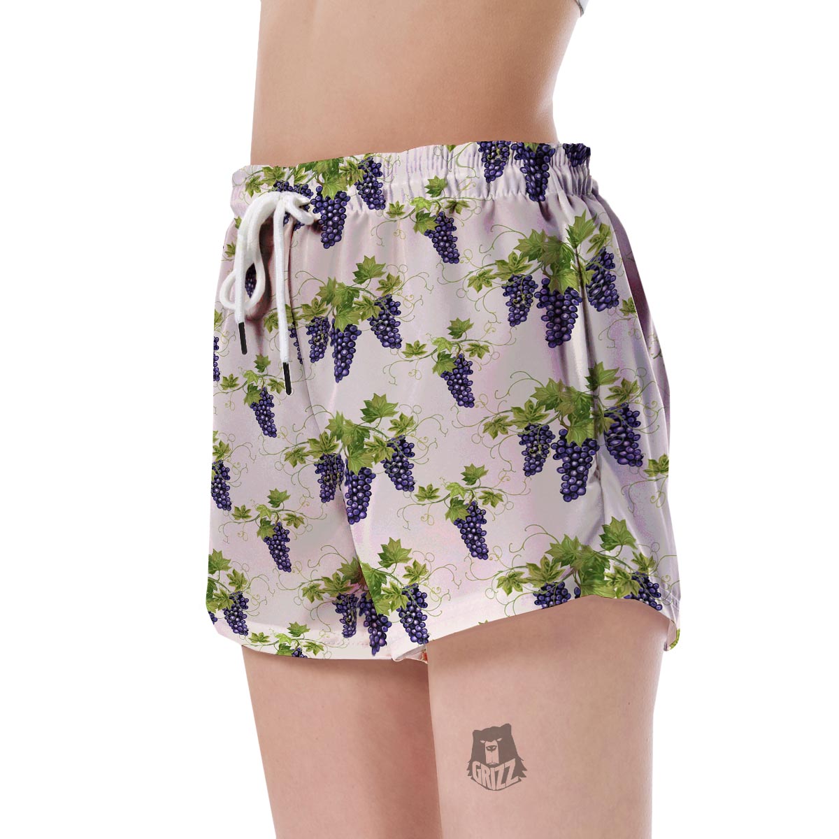 Pattern Print Grape Wine Women's Shorts-grizzshop