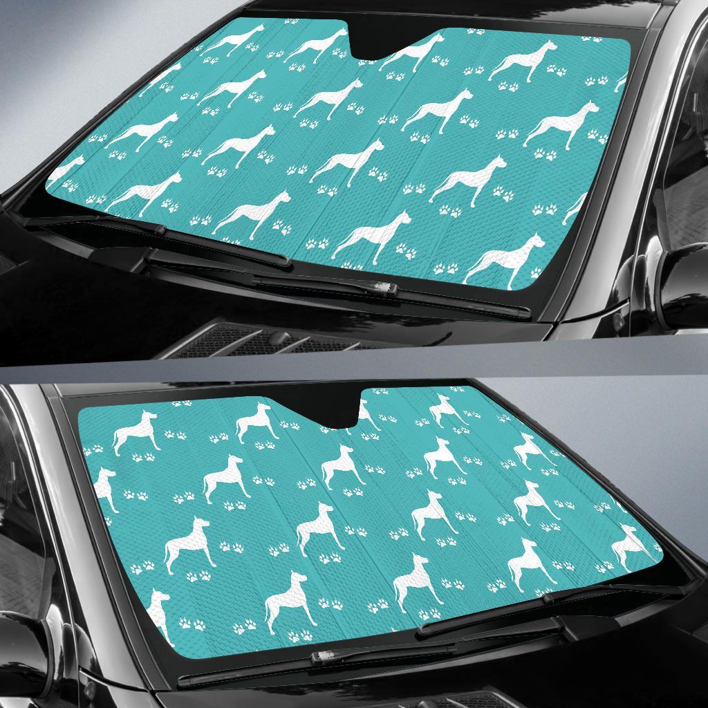 Pattern Print Great Dane Car Sun Shade-grizzshop