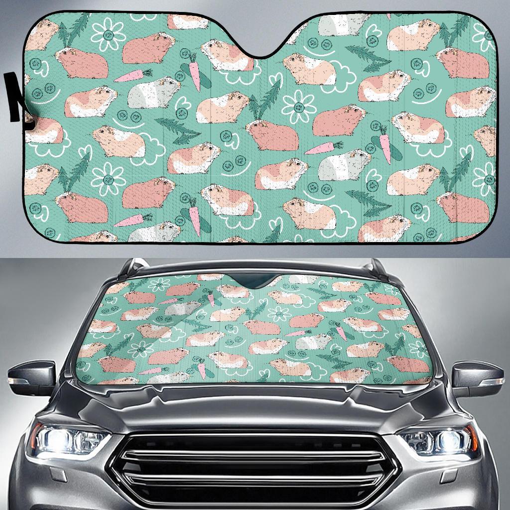Pattern Print Guinea Pig Car Sun Shade-grizzshop