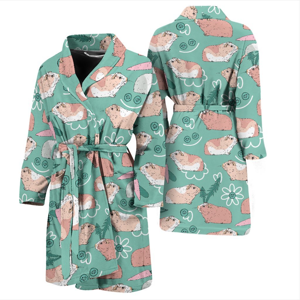 Pattern Print Guinea Pig Men Long Robe-grizzshop