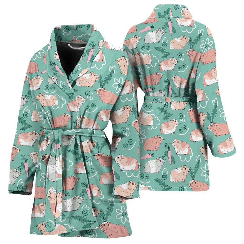 Pattern Print Guinea Pig Women Long Robe-grizzshop