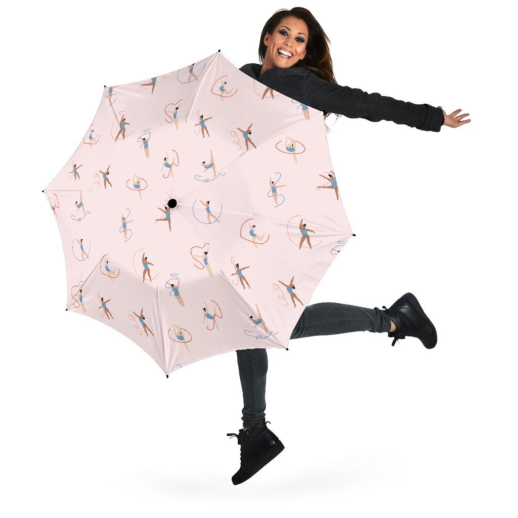 Pattern Print Gymnastics Automatic Foldable Umbrella-grizzshop