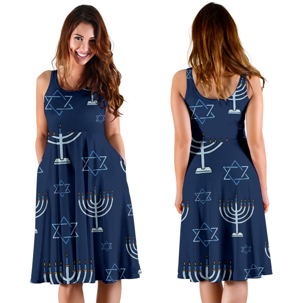 Pattern Print Hanukkah Dress-grizzshop