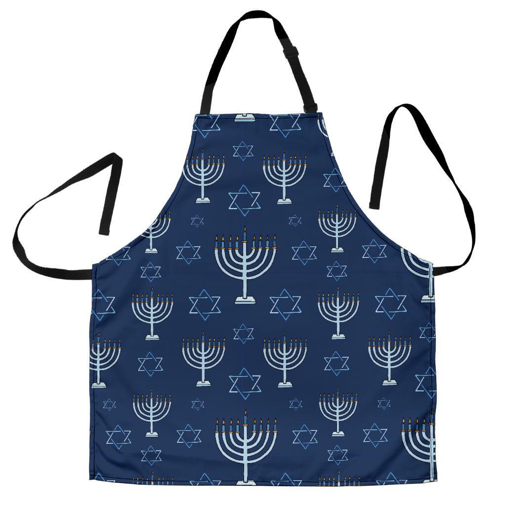 Pattern Print Hanukkah Men's Apron-grizzshop