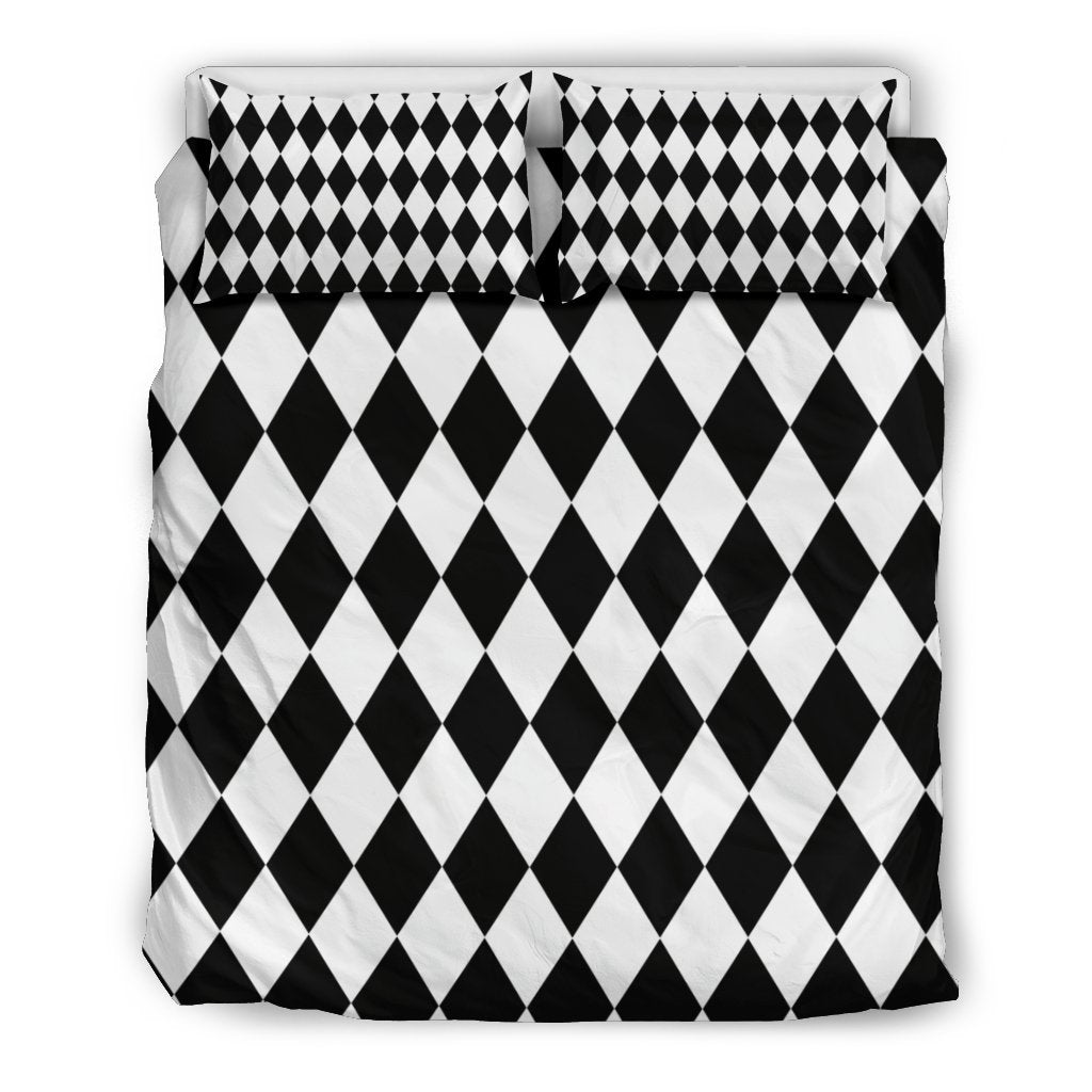 Pattern Print Harlequin Duvet Cover Bedding Set-grizzshop