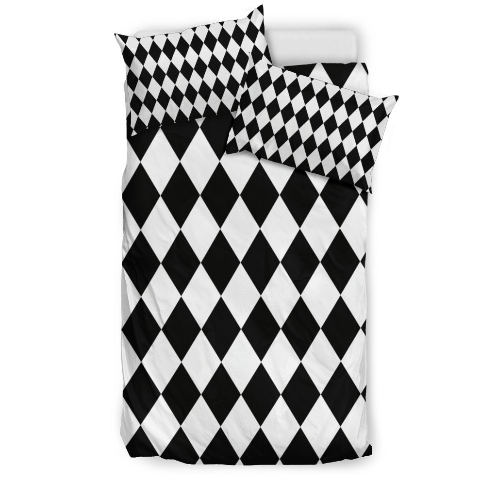 Pattern Print Harlequin Duvet Cover Bedding Set-grizzshop