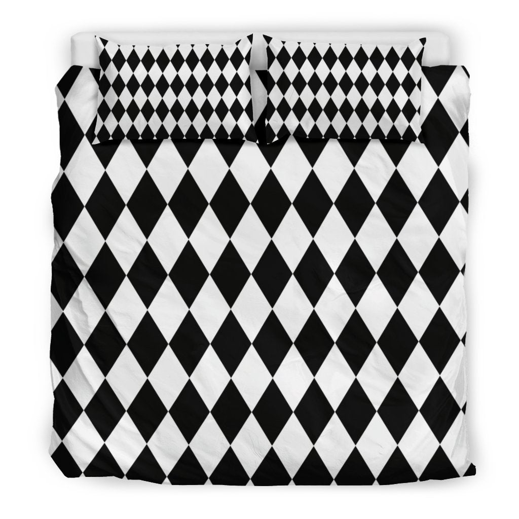 Pattern Print Harlequin Duvet Cover Bedding Set-grizzshop