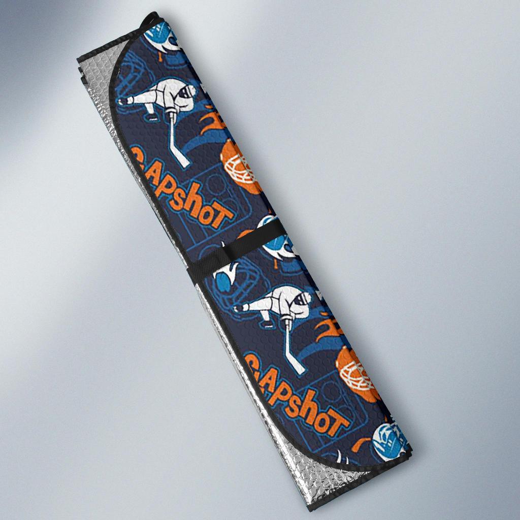 Pattern Print Hockey Car Sun Shade-grizzshop