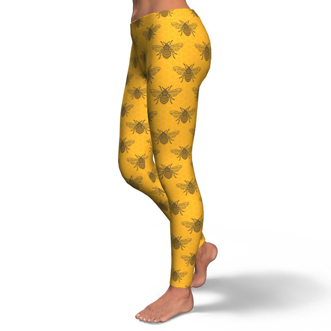 Pattern Print Honey Bee Diagram Gifts Pattern Women Leggings-grizzshop