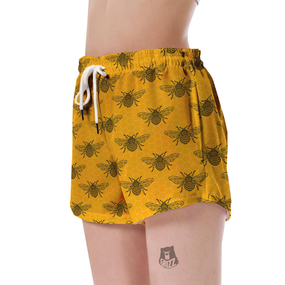 Pattern Print Honey Bee Diagram Gifts Women's Shorts-grizzshop