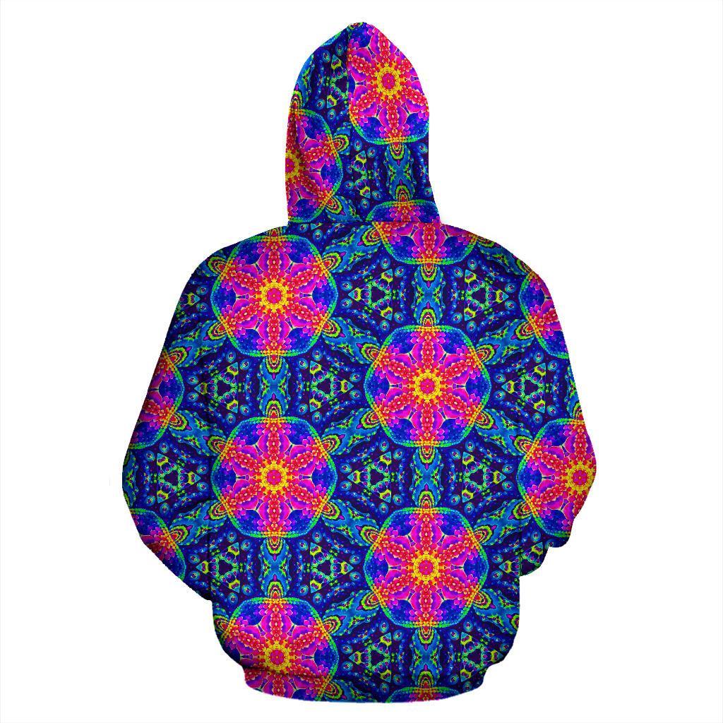 Pattern Print Kaleidoscope Men Women Pullover Hoodie-grizzshop