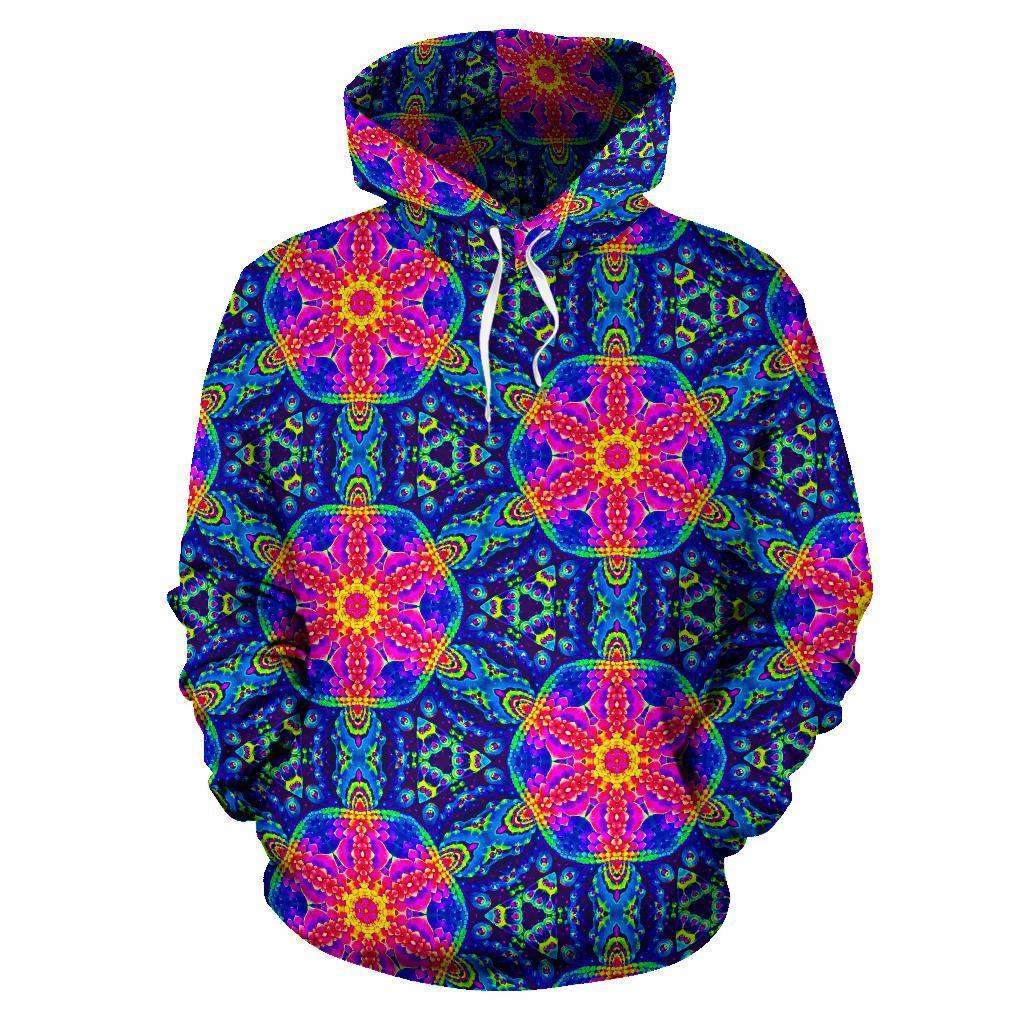 Pattern Print Kaleidoscope Men Women Pullover Hoodie-grizzshop
