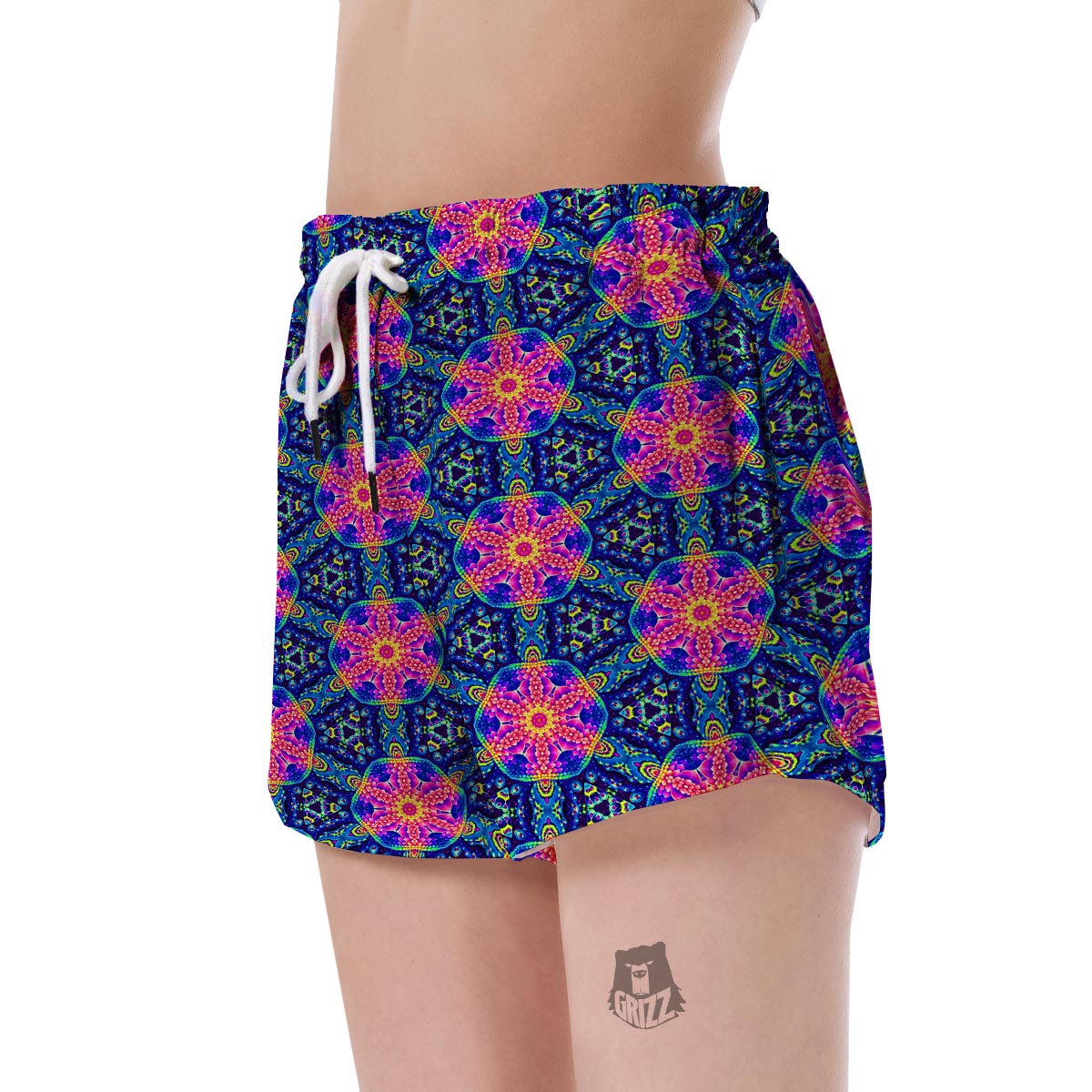 Pattern Print Kaleidoscope Women's Shorts-grizzshop
