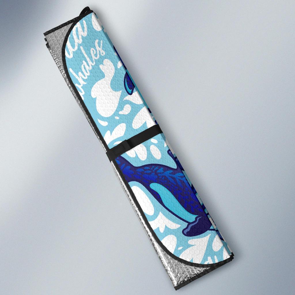 Pattern Print Killer Whale Orca Car Sun Shade-grizzshop