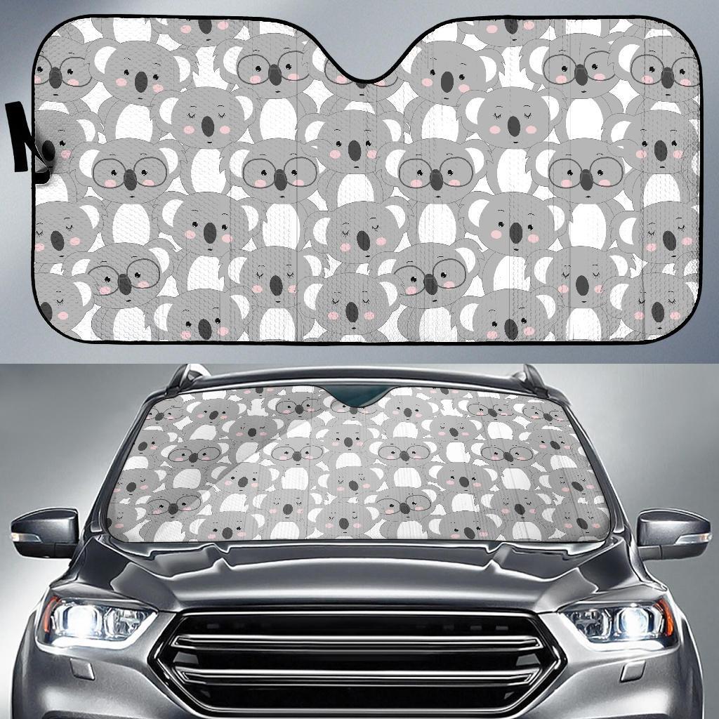 Pattern Print Koala Car Sun Shade-grizzshop