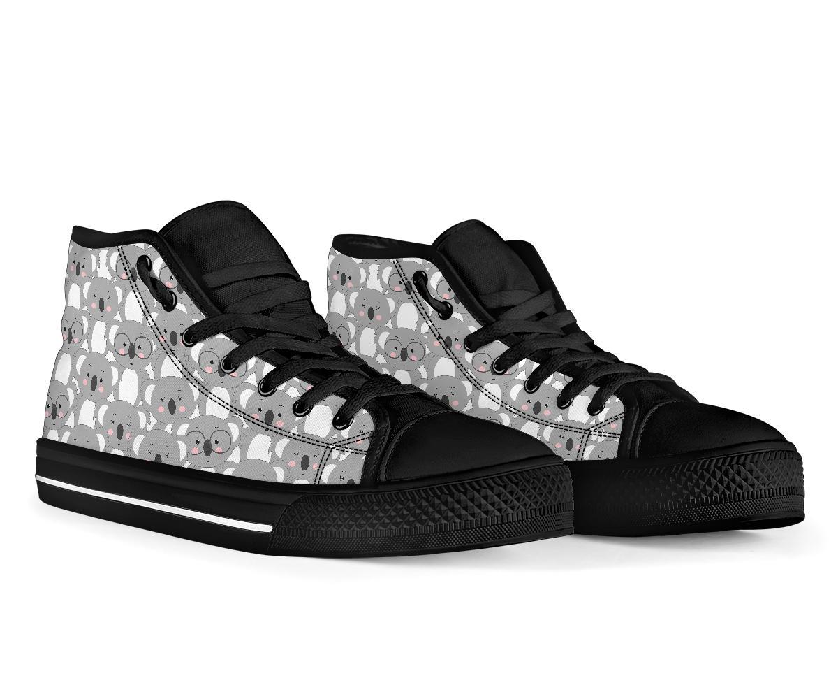 Pattern Print Koala Men Women's High Top Shoes-grizzshop