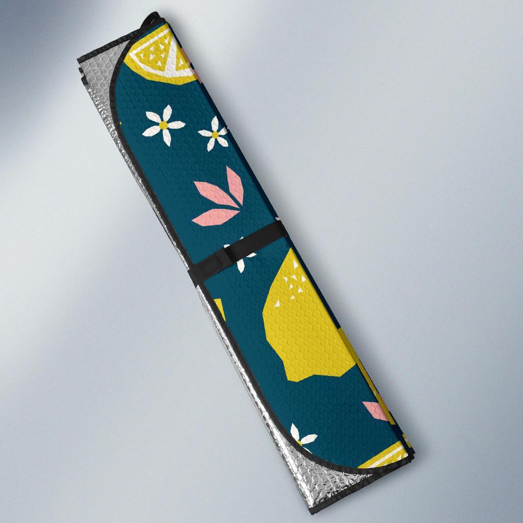 Pattern Print Lemon Car Sun Shade-grizzshop