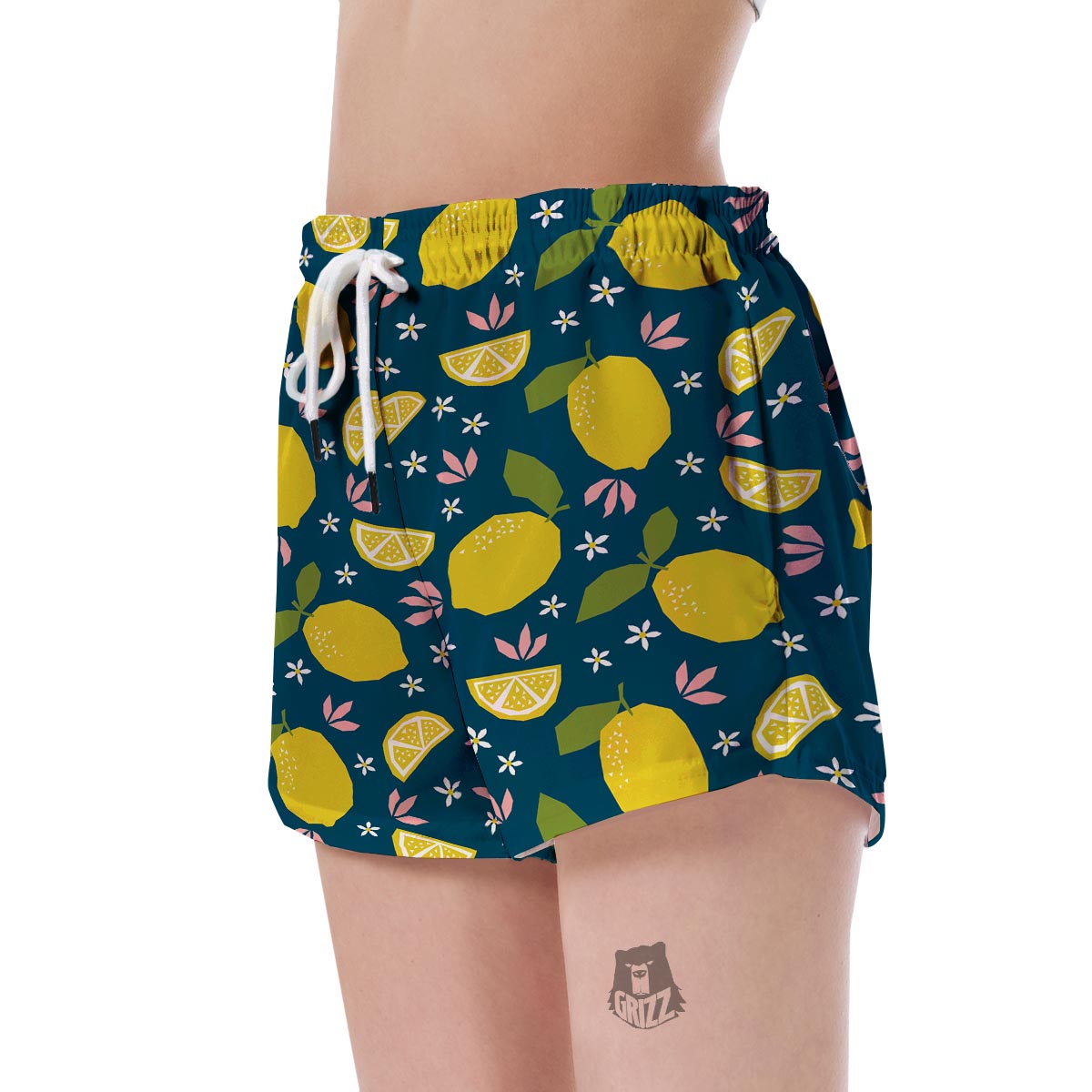 Pattern Print Lemon Women's Shorts-grizzshop