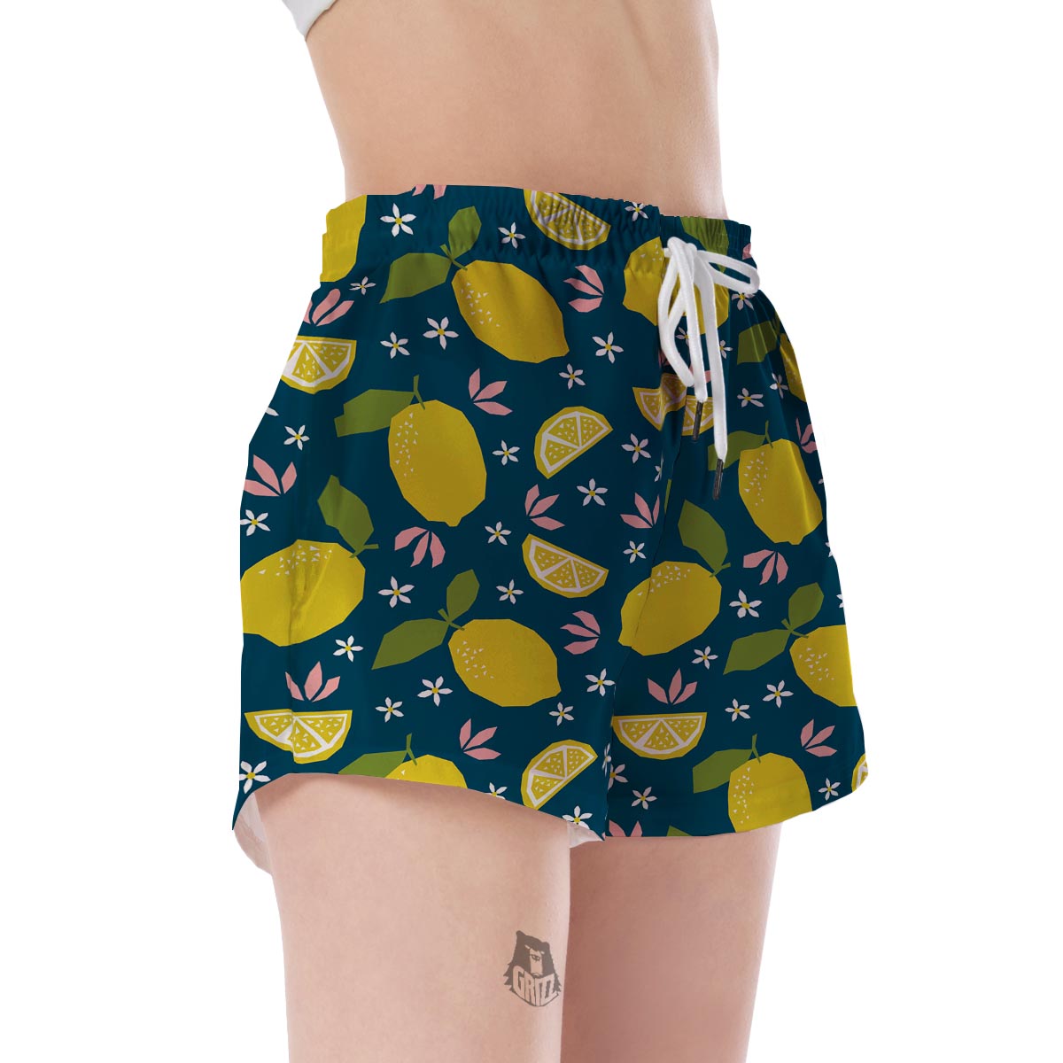 Pattern Print Lemon Women's Shorts-grizzshop