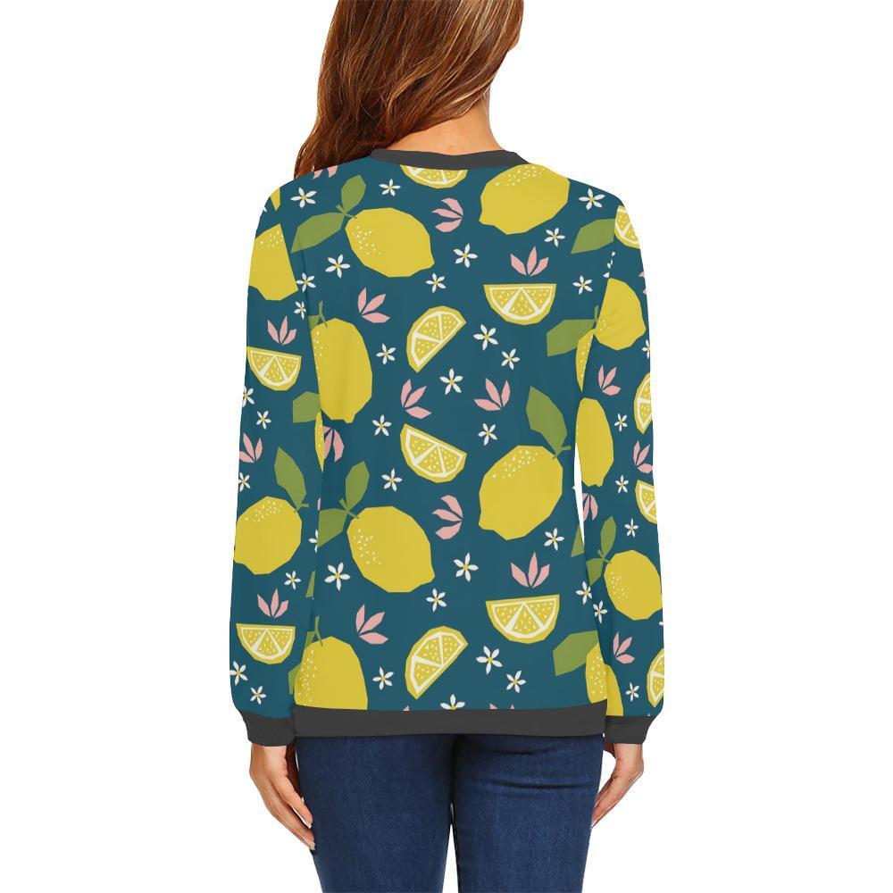 Pattern Print Lemon Women's Sweatshirt-grizzshop