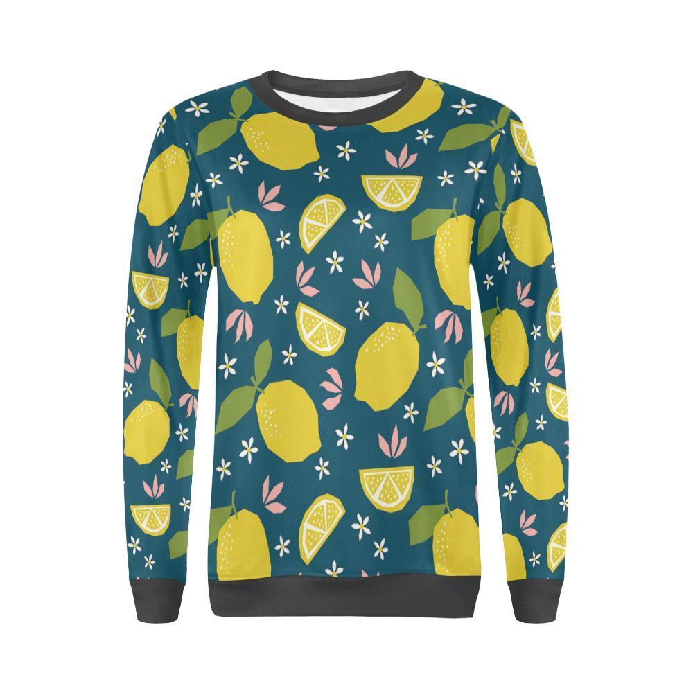 Pattern Print Lemon Women's Sweatshirt-grizzshop