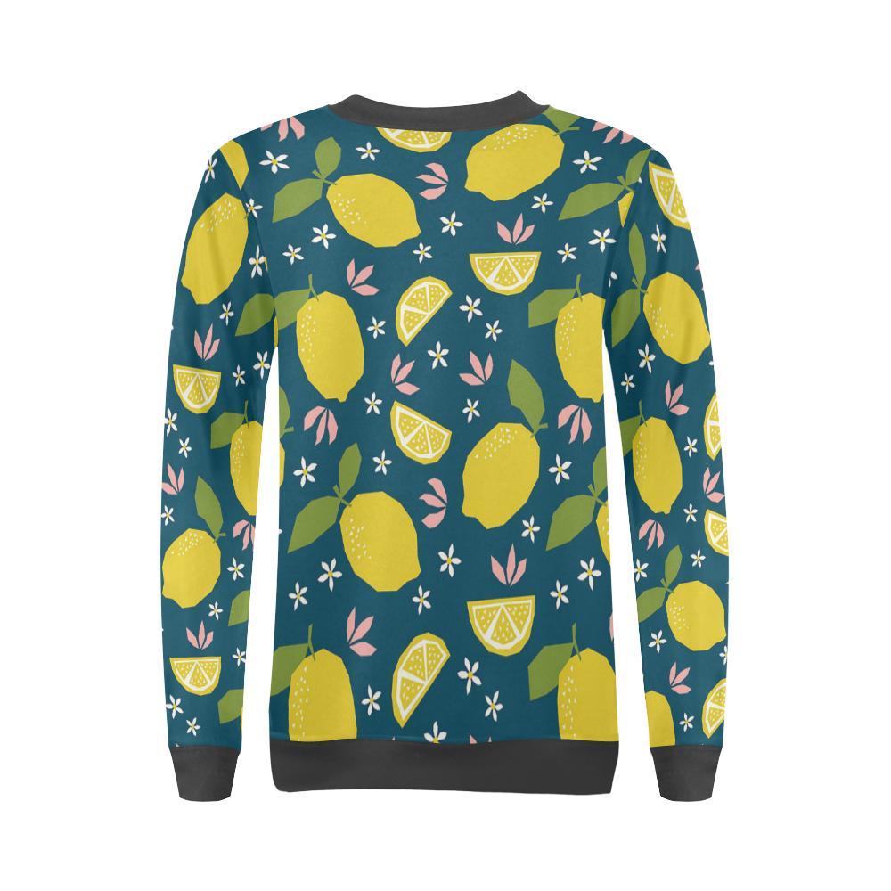 Pattern Print Lemon Women's Sweatshirt-grizzshop