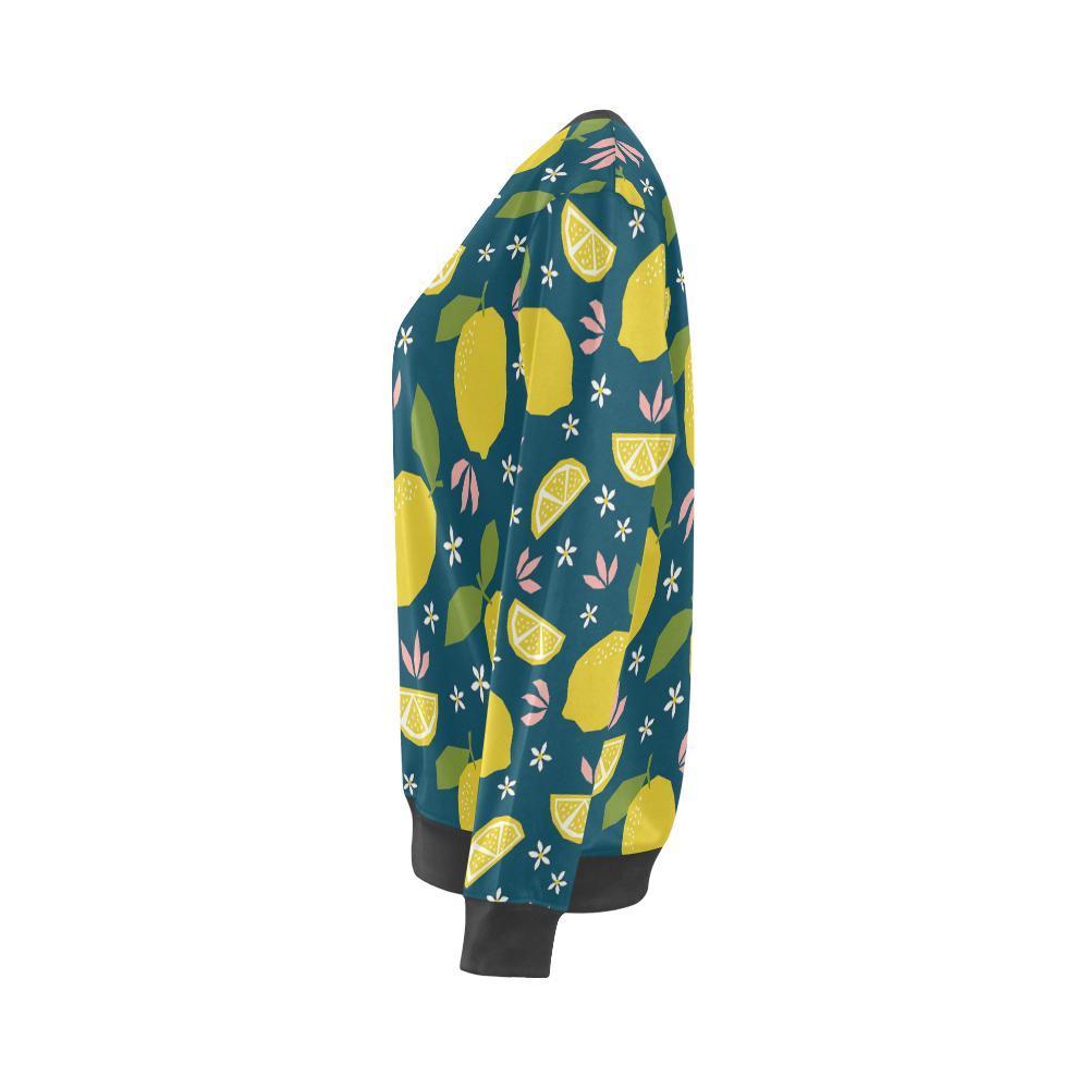 Pattern Print Lemon Women's Sweatshirt-grizzshop