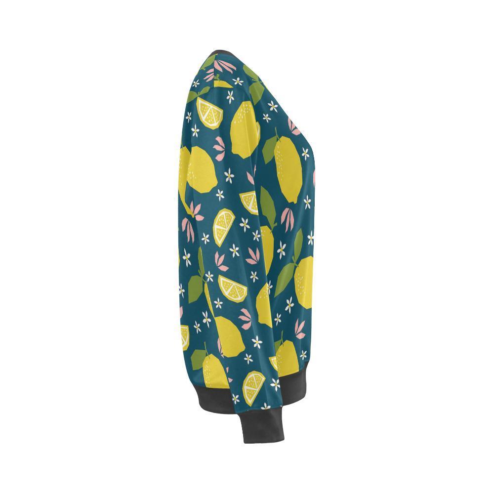 Pattern Print Lemon Women's Sweatshirt-grizzshop